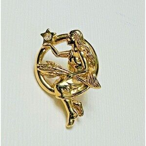 Vintage Avon Virgo Signs of the Future Pin Astrology Horoscope Rhinestone Star